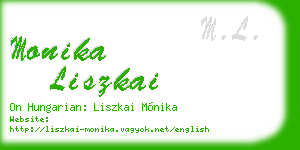 monika liszkai business card